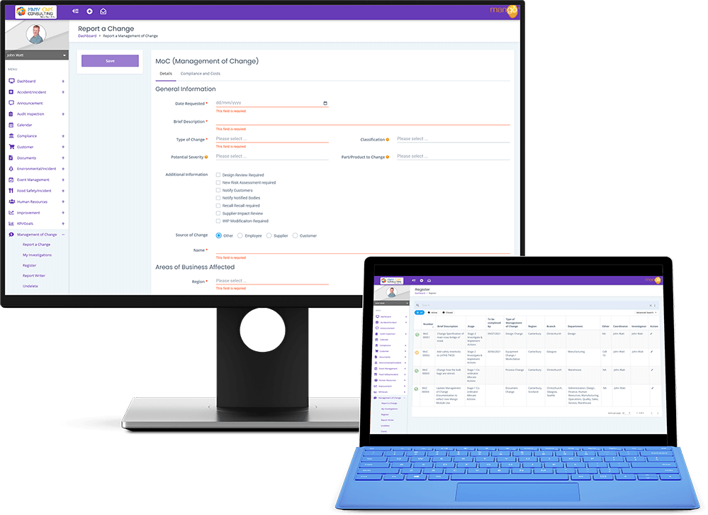 Mango QHSE on Multiple Devices
